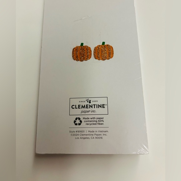 New Clementine Notepad Set 2 Pads "Hello Fall" Floral Pumpkins Leaves - Picture 4 of 9